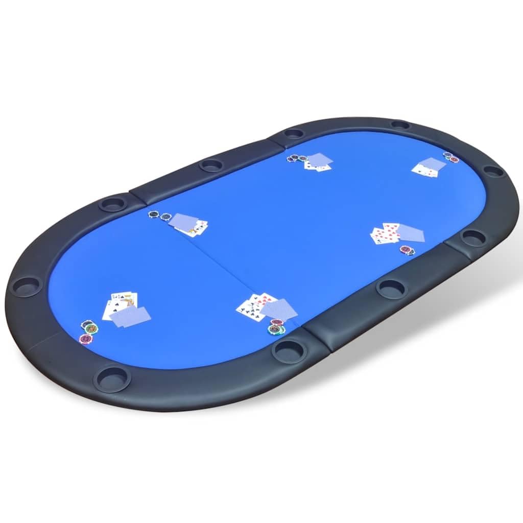 Amazon.co.jp: vidaXL 10人用折りたたみポーカーテーブルトップ ブルー