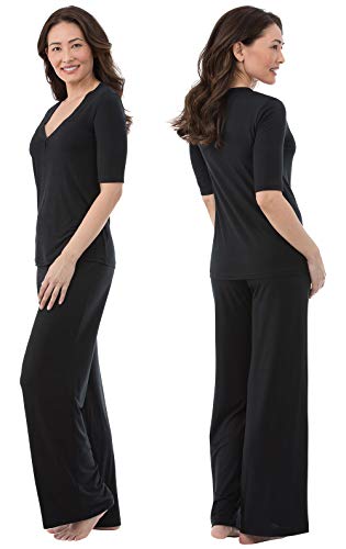 PajamaGram Naturally Nude 3-Qtr Sleeve Womens Pajama Sets - Silky 2 Piece Womens Pajamas - Soft Pajamas for Women2