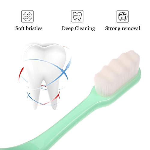 ARTIBETTER 4 Peças para AdultEscva de Dentes Extra Macia MicrNanEscvas de Dentes Manuais para Prtege