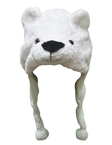 Ours blanc polaire costume chapeau animaux unisexe pour soirée Halloween