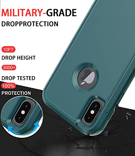Diverbox IPHINE X / XS CASE For Iphone X Case/Iphone Xs Case [Shockproof] [Dropproof] [Tempered Glass Screen Protector ] Heavy Duty Protection Phone Case Cover thumb #1
