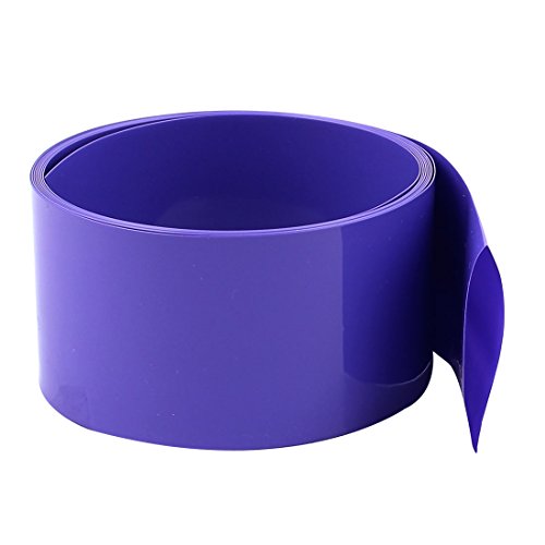 Uxcell a15060100ux0672 PVC Heat Shrink Tubing for 1 x 26650 Battery, 2 m, 43 mm, 27 mm Diameter, Purple