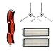 Zubehör für Xiaomi Mi Roborock S50 Vacuum Cleaner Saugroboter (5-Teilig),1 Zentralbürste + 2 Seitenbürste + 2 HEPA Filters,Staubsauger-Teile Ersatz für Xiaomi Mi Roborock S50 Vacuum Cleaner