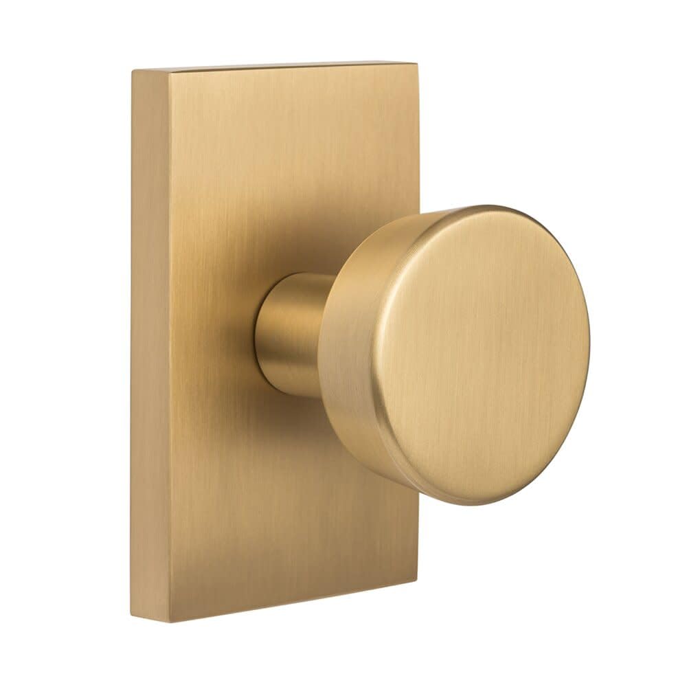 Sure-Loc ZT101 Zermatt Passage Door Knob Set with Rectangle Rose - Satin Brass