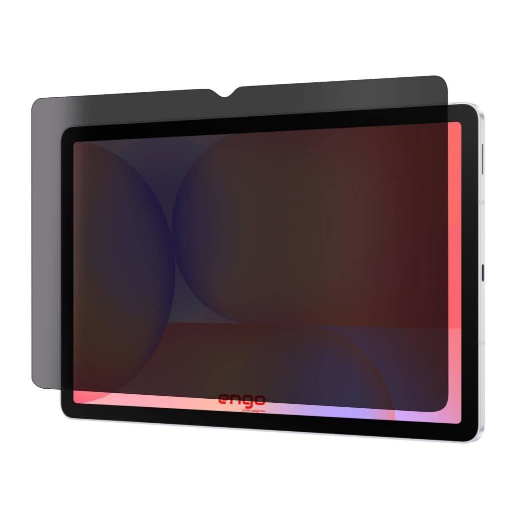 Engo Samsung Galaxy Tab S10 Lite 10.9 İnç İle Uyumlu Hayalet Ekran Koruyucu, Yandan Görünmeyen Anti-Spy Gizlilik (Privacy) Koruması, 9H Temperli Nano Kırılmaz Esnek Cam, Parlama Önleyici