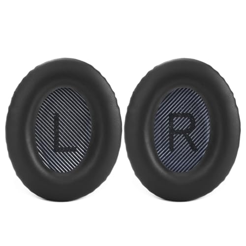 INF Almohadillas de repuesto compatibles con Bose QuietComfort 35 / QC35 II, piel de proteína de alta calidad con espuma viscoelástica, aislamiento de ruido mejorado, fácil montaje, incluye