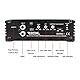 RECOIL DI600.1 Class-D Car-Audio-Monoblock-Subwoofer-Verstärker, 1200 Watt maximale Leistung, 2/4 Ohm stabil, Mosfet-Stromversorgung, Remote-Bass-Regler enthalten