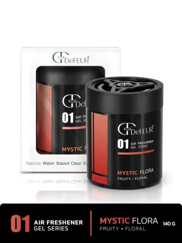 Image of Mystic Flora Gel Car Perfume | 140g Leakproof Air Freshener | Long-Lasting 35 Days | Floral Car Fragrance | Interior Car Accessories | Pack of 3