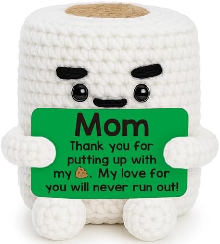 Gifts for Mom Christmas Stocking Stuffers Mothers Funny Birthday Gift for Best Mom Ever from Daughter Son, Mothers Day Valentines Gag Gifts Handmade Crochet for New Single Bonus Moms Xmas Present