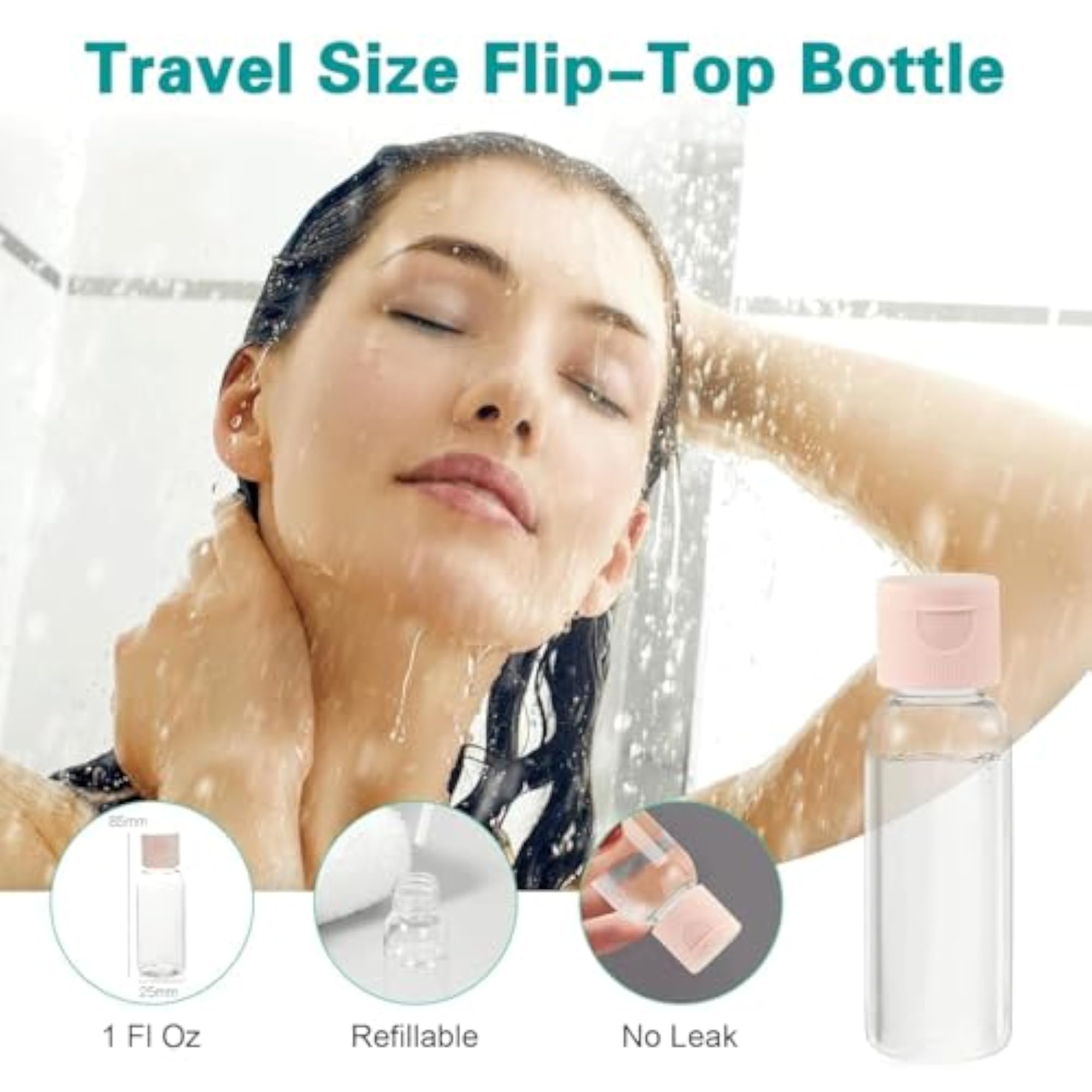 Travel Size Toiletry Bottles 13 Piece Set with Carry Bag