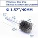 Industrial Brushes for Stainless Steel Wire Pipes - 150 mm Long for Cleaning Welding Slag, Rust and Metal Debris (Diameter 40 mm)