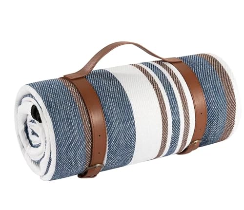 Manta de picnic impermeable de gran calidad con diseño rectangular de cuadros coloridos 2