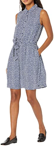 Image of Amazon Essentials Women's Sleeveless Summer Shirtdress, Relaxed-Fit Woven Shirt Dress