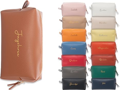 ChiaBags Personalized Bridesmaid Makeup Bag, Customized Wedding Gift, Toiletry Bag,