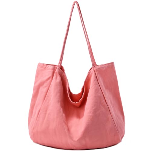 Image of Canvas Tote Bag for Women Large Hobo Shoulder Bag for Work Travel Casual Message Bag Tote Purse handbags