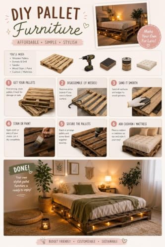 Image of The Woodpecker 4x6 Pine Wood Double(Two) Pallet | Durable Heavy-Duty, Premium Brown Finish, Industrial Shipping, Warehouse Storage, DIY Furniture Projects