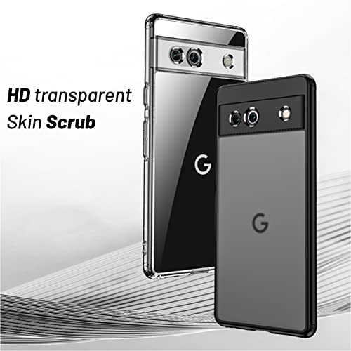 Image of KAPAVER Hybrid Crystal Clear Back Cover Case for Google Pixel 7a | Protective Shockproof Hard PC Soft Flexible TPU Cover