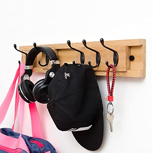 Percheros Para Colgar Abrigos Wall Mounted Coat Hook Rack The Adjustable Hanger has 5 Metal Hooks Hanging Paws Scarves Key Ring Perchero Para Colgar Bolsas(C) - Image 8