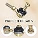 Bawkars 2 PCS M10 ATV Tie Rod Ends Kit, Heavy-Duty Left & Right Hand Thread Swing Arm Replacement, Swing Arm Ball Joint Off-Road Vehicle Parts, Universal for Four Wheeler, Go Kart, Moped (Gold)