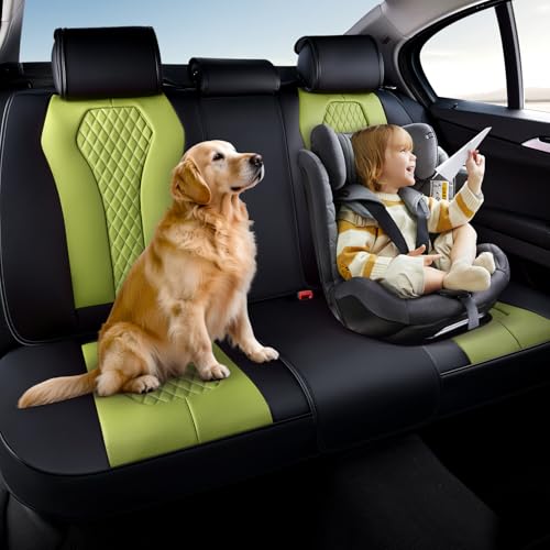 Image of Coverado Car Seat Covers, Back Car Seat Cover, 3-Pieces Leather Seat Cover, Luxury Car Seat Cushion, Luxury Seat Cover Seat Protector Universal Most Cars Trucks SUV