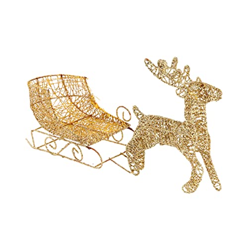 Ciieeo Sleigh Bell Ornaments Mini Reindeer Decor Christmas Supplies for Decorative