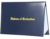 Yotopzy Imprinted Diploma Cover 8.5“X11” Graduation Diploma Holder Certificate Covers Navy Blue