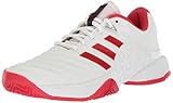 Adidas adidas Women\'s Barricade 2018 W Tennis Shoe, White/Scarlet/Scarlet, 11 M US