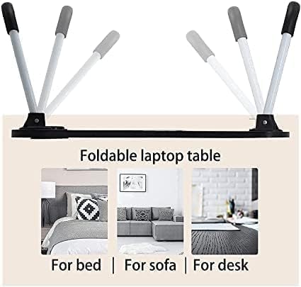 Image of Autumn Multipurpose Foldable Laptop Table with Tablet Groove, Cup Holder Study Table / /Breakfast Table, Portable,Ergonomic & Rounded Edges (60L x 40W x 26H cm,) (Design 1)
