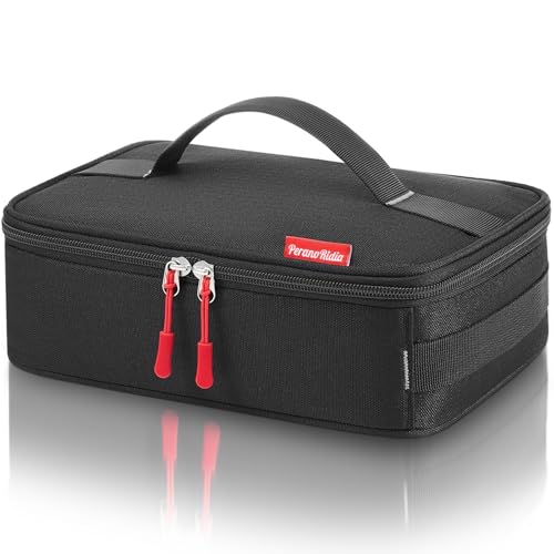 PeranoRidia Kühltasche Klein Isolierte mit gepolsterter Griff für Männer Frauen, Faltbar Lunchbox Lunchtasche Isoliertasche Tragbare Kühlbox für Herren Damen für Picknick Arbeit, Schwarz 4L PeranoRidia Kühltasche Klein Isolierte mit gepolsterter Griff für Männer Frauen, Faltbar Lunchbox Lunchtasche Isoliertasche Tragbare Kühlbox für Herren Damen für Picknick Arbeit, Schwarz 4L
