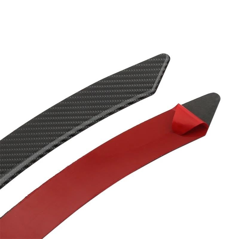 Coche ceja arco tira protectora de guardabarros universal con diseño de fibra de carbono, 2 piezas 6