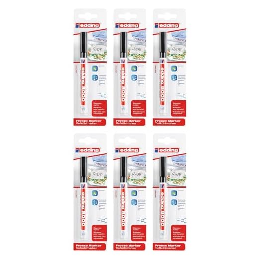 Edding - Rotuladores especiales congelados 8000 (1 mm, 6 unidades), color negro