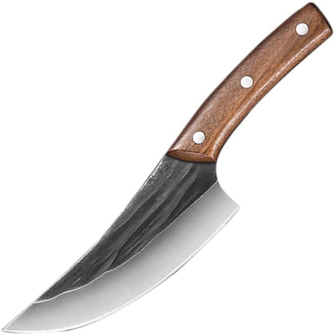 Meat Cleaver Knife, Cutting meat and deboning small machete slaughtering knife forging knife stainless steel meat cleaver outdoor camping cooking tool (Size : Knife+Oxford Sheath)