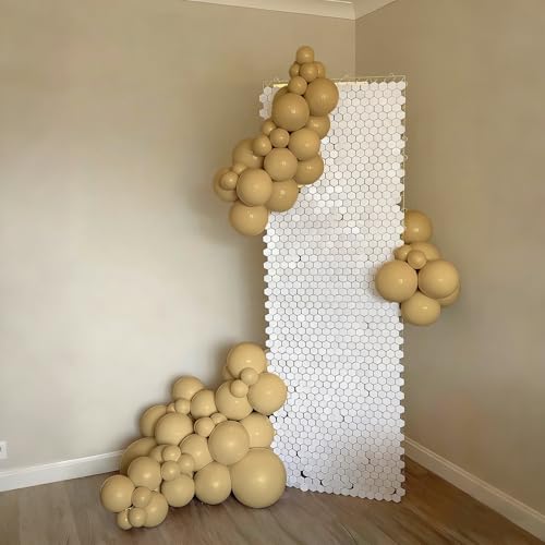 Image of Tan Balloons 12 inch, Light Brown Latex 50pcs Party Balloons | Boho, Wedding, Baby Shower, Birthday Party Decorations