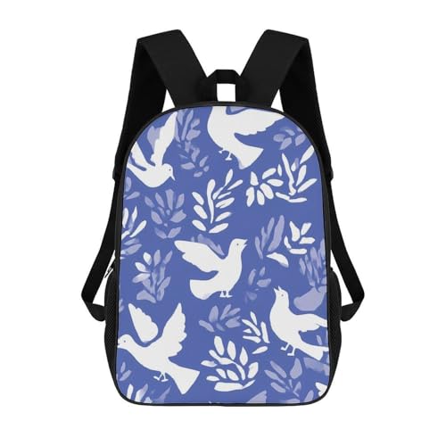 Doves Floral Aesthetics Unisex Backpack 17
