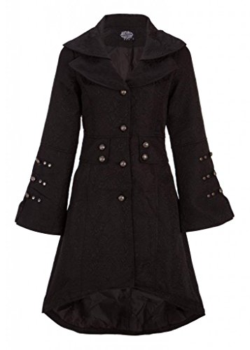 Pretty Attitude Elegant Black Victorian Winter Jacket Coat with Lacing – Size US 16
