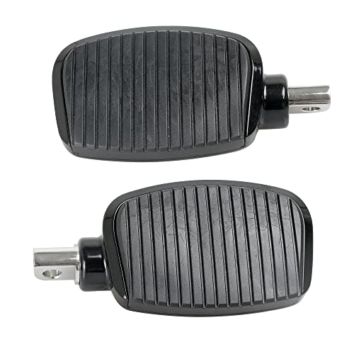 SWESGI Motorcycle Passenger Mini Board Floorboards Footpegs Pedals Footrests Highway Pegs with Anti-Slip Rubber Universal for Harley Davidson Dyna Touring Honda Suzuki Yamaha Triumph (Black)