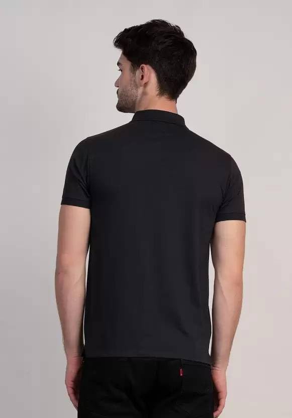 Image of COLDPLAY Men's Cotton Blend Solid Polo T-Shirt | Men's Half Sleeve Polo T-Shirt
