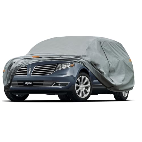 Kayme Heavy Duty SUV Car Cover Custom Fit Lincoln Navigator SWB, Lincoln MKT Waterproof All Weather for Automobiles, Full Exterior Covers Sun Rain UV