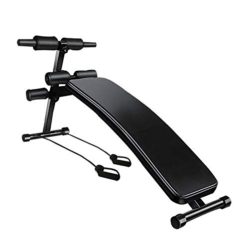 Banc de musculation réglable, banc d'entraînement d'haltérophilie inclinable et déclinable, banc utilitaire multi-positions pour entraînement complet du corps, banc d'haltères pliable avec cordes élas