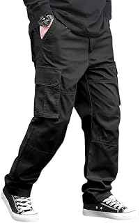 DERIKE Men Cargo Pants 100% Cotton | Relaxed Fit Utility Cargos for Men with 6 Pockets | Breathable Durable Fabric | Casua... Price In India