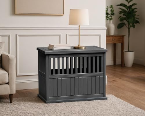 KFY Dog Crate Furniture Resin Material Indoor Dog Kennel Easy Care Lockable Gate Small Size