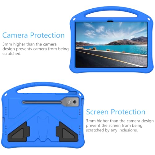 Funda tablet Lenovo Pro 12.7 niños TB-373FU 2025 ligera con correa azul 4