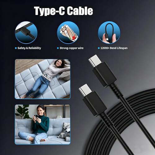 45W Super Fast Charger Type C, 2Pack USBC Charging Block ，3/6/10ft Cable by CyvenSmart - Used condition - Image 6