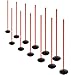 ASENVER Orange Soccer Agility Poles Set Detachable Sports Trainning Speed Pole Slalom Poles with Rubber Base Sport Traning Equipment (4.9 FT, Pack of 12)