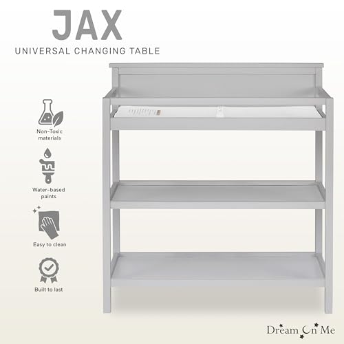 Image of Dream On Me Jax Universal Changing Table, Pebble Grey 34x20x40 Inch (Pack of 1)