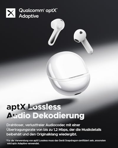 Soundpeats Air5 Bluetooth Kopfhörer mit Snapdragon Sound und 30 Stunden Spielzeit