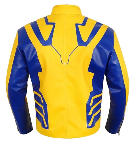 LP-FACON Mens Hugh Superhero Leather Jacket - Cosplay Costume Movie Apparel - Motorcycle Biker Style Jacket3