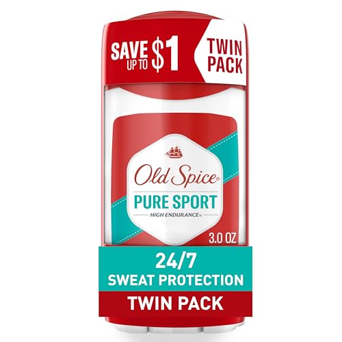 Old Spice High Endurance Anti-Perspirant Deodorant for Men, Pure Sport Scent, 3.0 oz Twin Pack