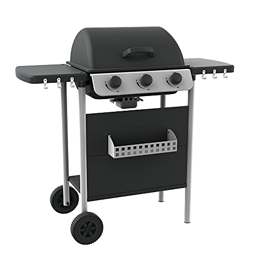 Barbacoa Gas 3 Quemadores Annika Acero 105 X 49 X 100 Cm - Ldk Garden En Oferta Barbacoa De Gas De Acero Para Jardin Y Terraza - Lolahome (Standard 3 Quemadores)
