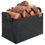 POLYVALENT : Le sac de transport en feutre pour les courses et les courses est idéal comme sac de voiture ou pour ranger avec style les bouteilles, les vieux papiers et le bois de cheminée !